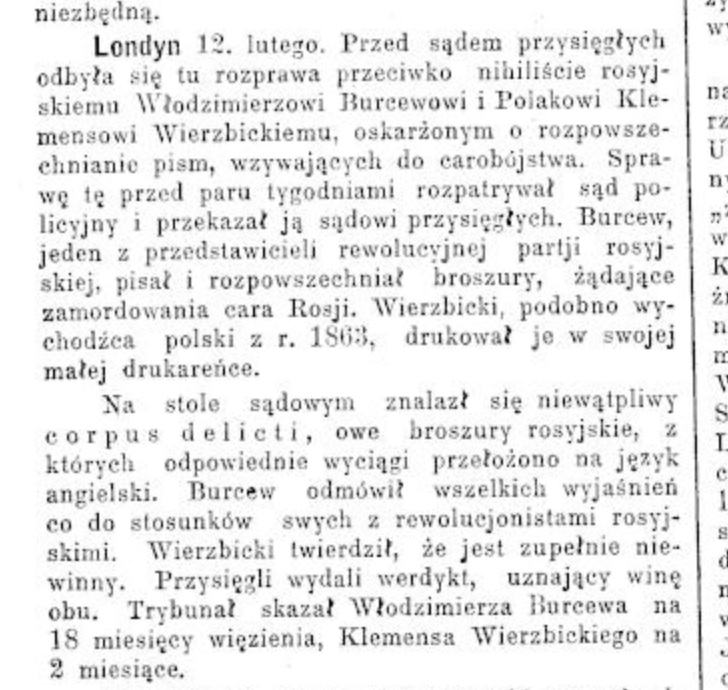 Klemens Wierzbicki (1837-1916). Radykalny demokrata. Część II.
